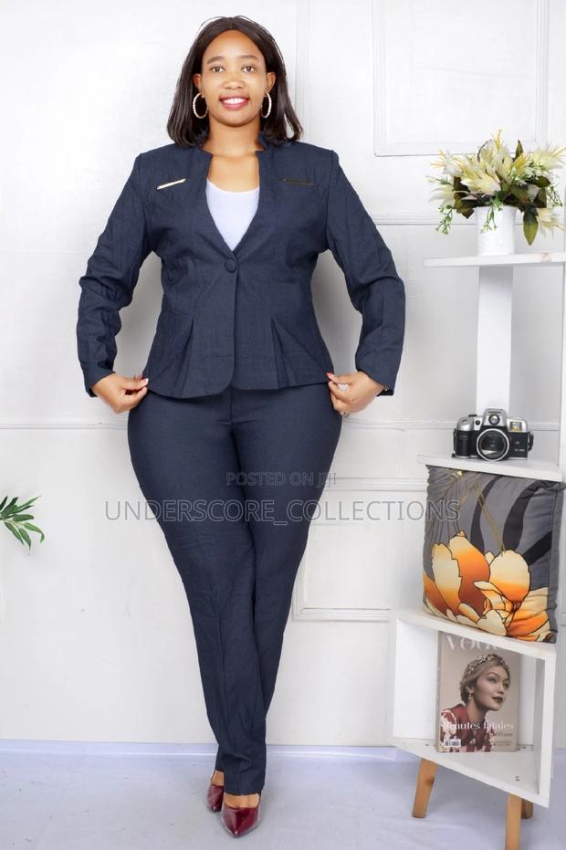 High-End Plitted Coat Ladies Trouser Suit - thumbnail 2