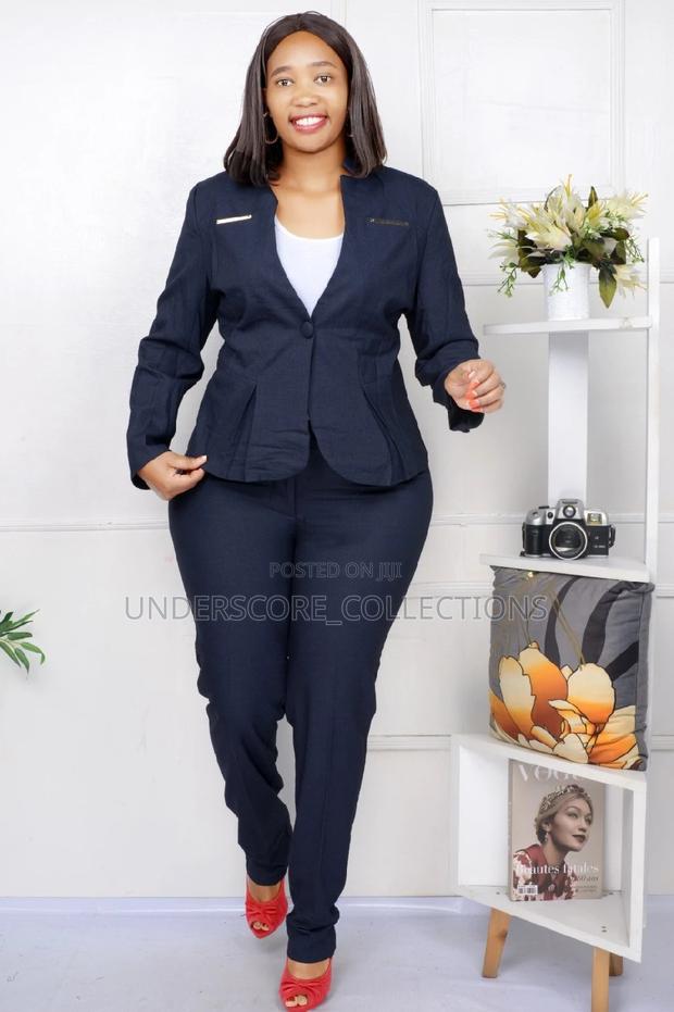 High-End Plitted Coat Ladies Trouser Suit - thumbnail 3