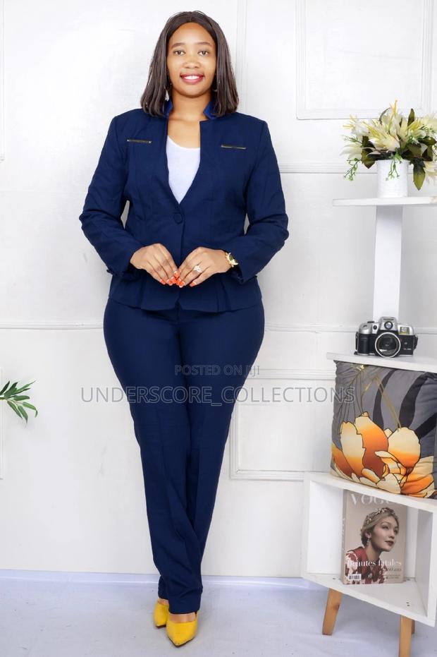 High-End Plitted Coat Ladies Trouser Suit - thumbnail 4