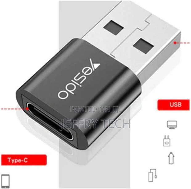 Yesido GS09 Type-C to USB Connector Adapter-Black - thumbnail 2