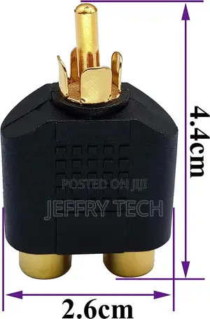 RCA Y Splitter Adapter,Gold-Plated1rca Male to 2 RCA Female