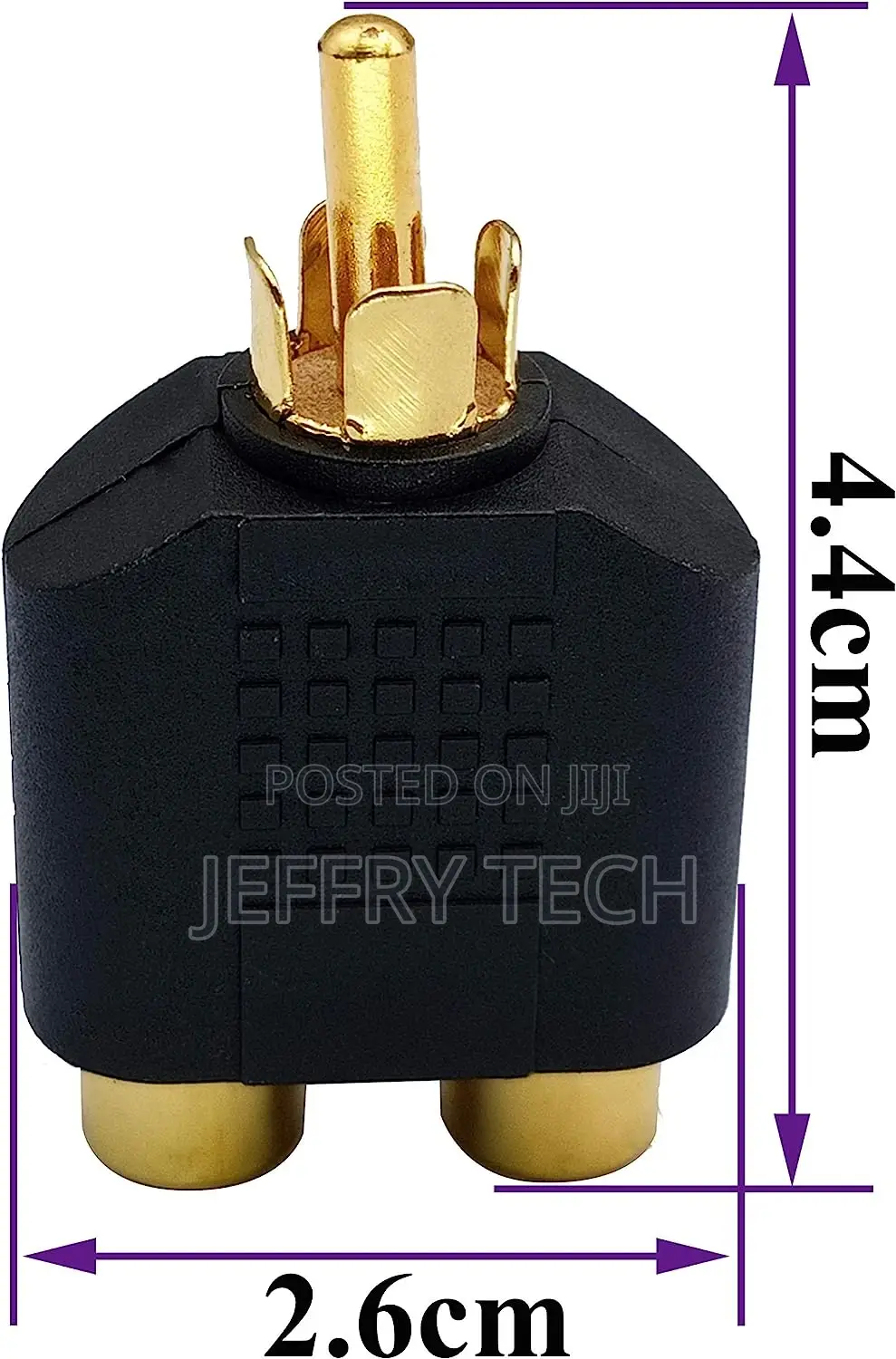 RCA Y Splitter Adapter,Gold-Plated1rca Male to 2 RCA Female