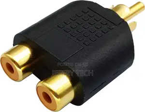 RCA Y Splitter Adapter,Gold-Plated1rca Male to 2 RCA Female