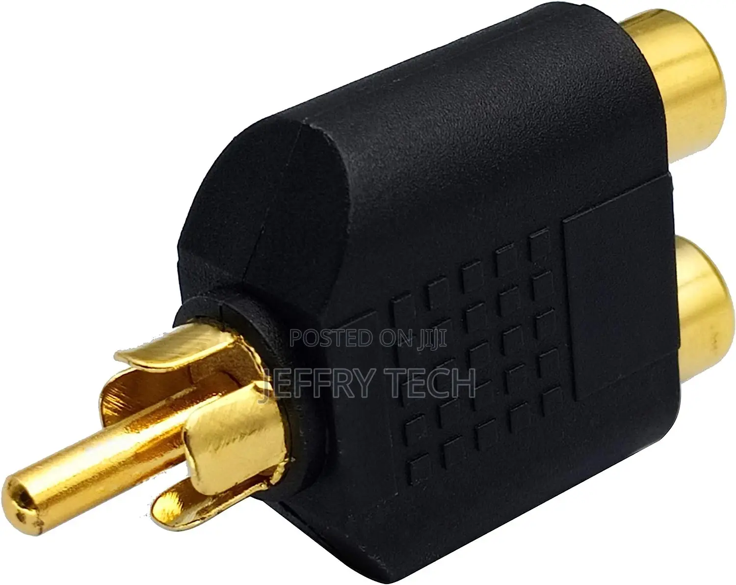 RCA Y Splitter Adapter,Gold-Plated1rca Male to 2 RCA Female
