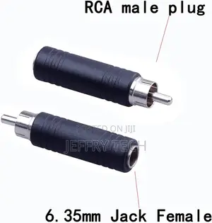 6.35mm to RCA Adapter RCA Male Plug to 6.35mm 1/4 Inch Mono
