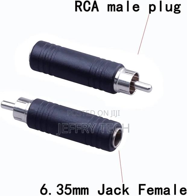 6.35mm to RCA Adapter RCA Male Plug to 6.35mm 1/4 Inch Mono