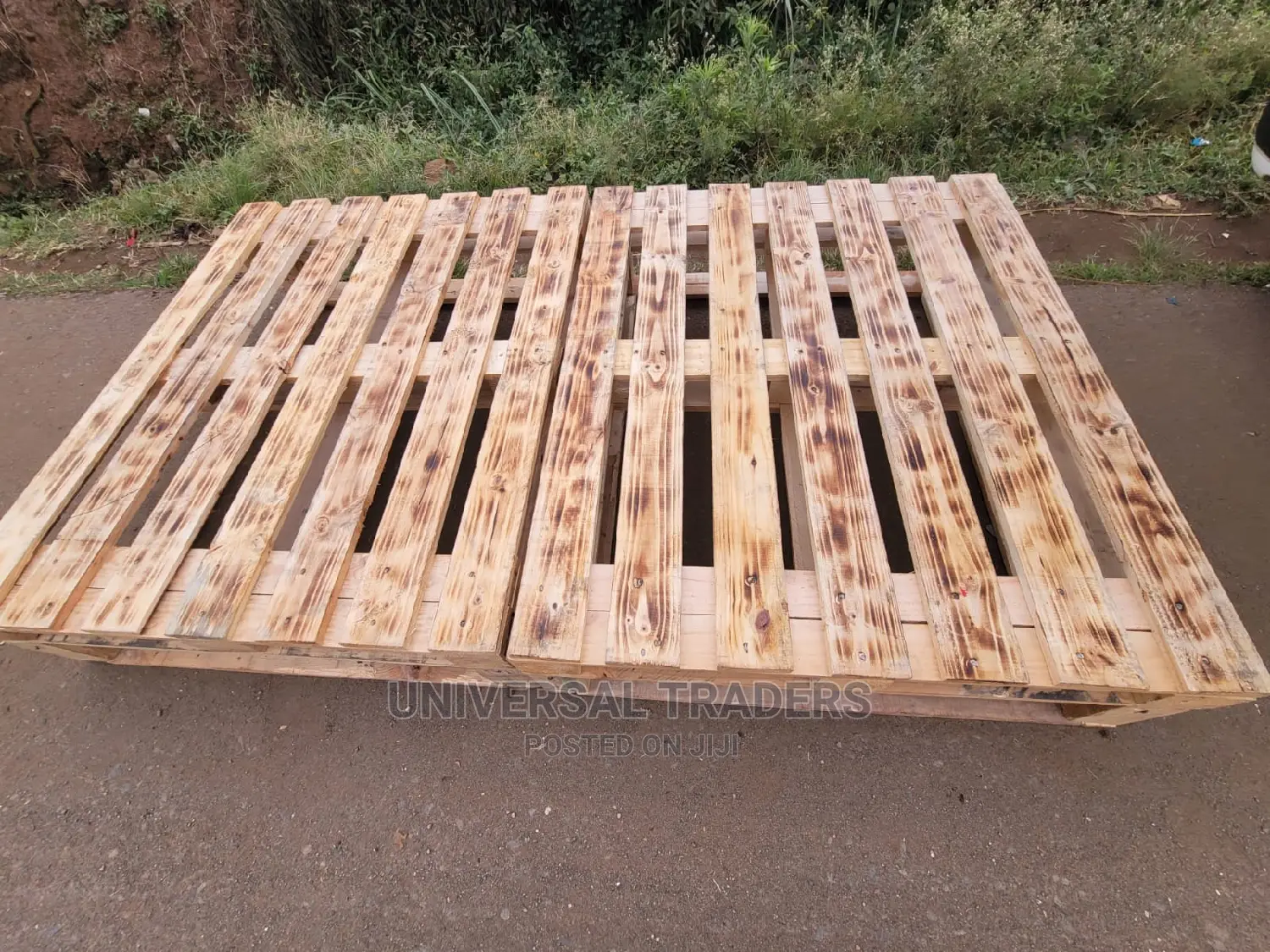 Pallet Bed - Torched Pallet Bed - 4*6 Wooden Pallet Bed