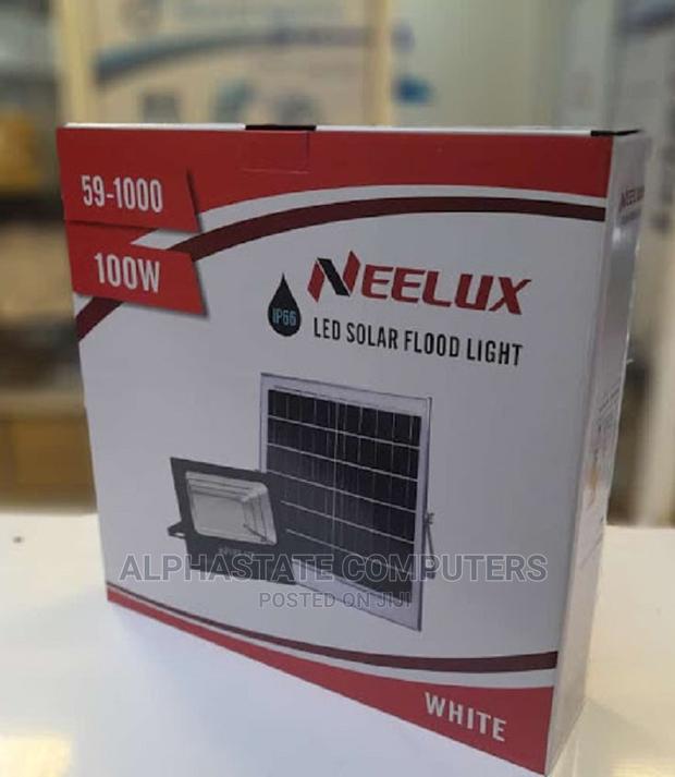 Neelux 100W Solar Floodlight + Panel - main view