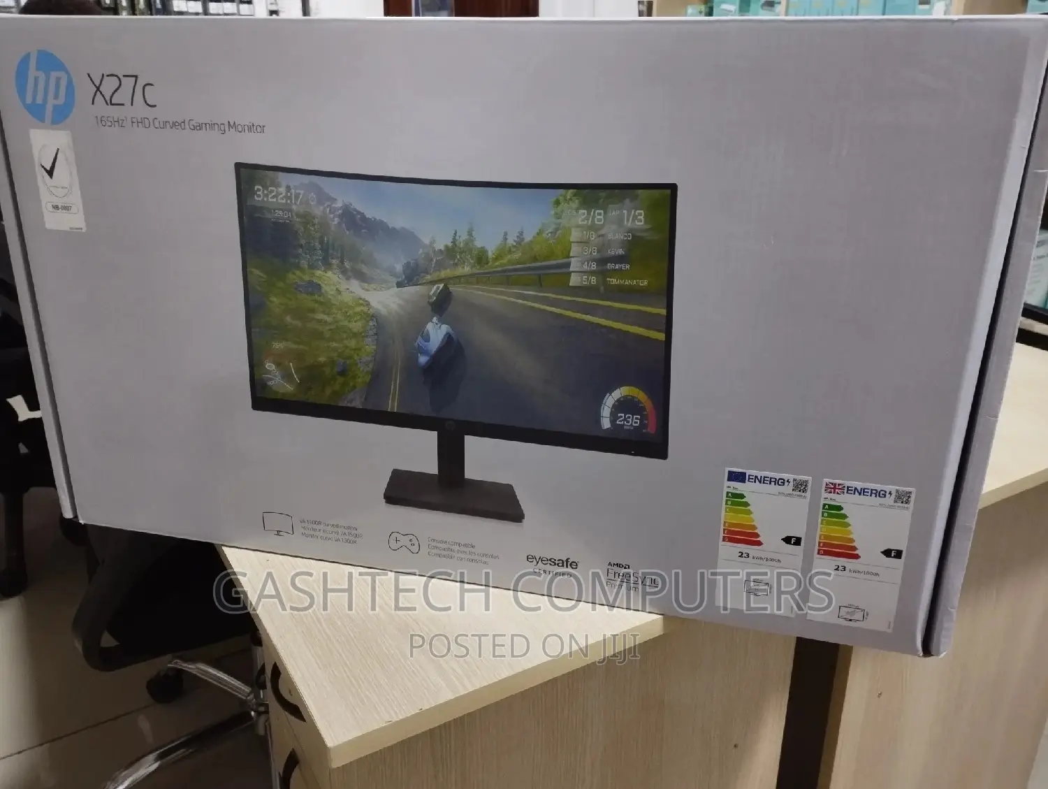 Hp X27c 165hz FHD Curved Gaming Monitors^ Hp X27c