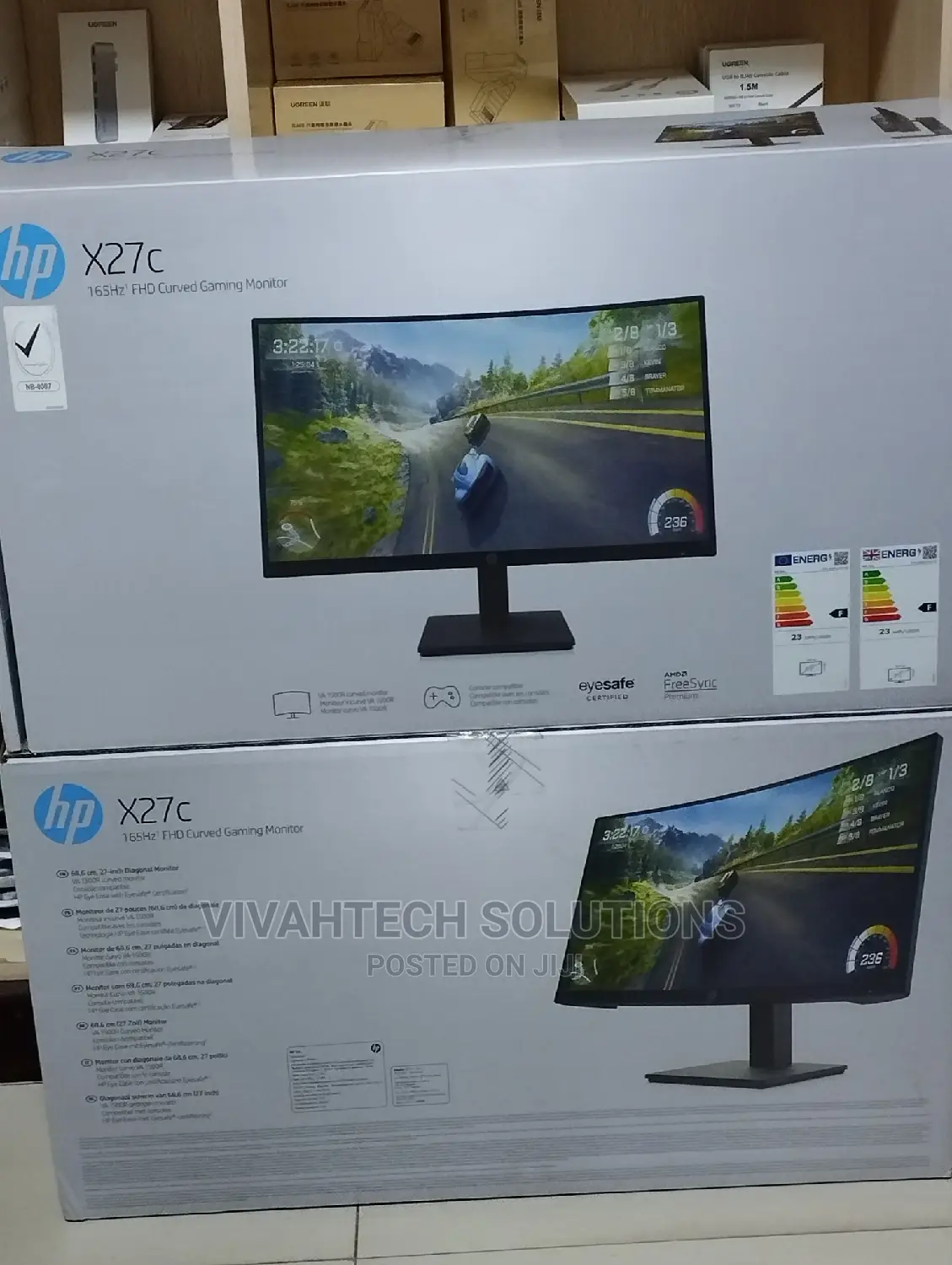 HP X27c 27" FHD Curved Gaming Monitor