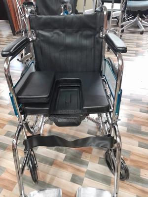 Standard Commode Wheelchair, Maximum Load of 100kgs - thumbnail 2