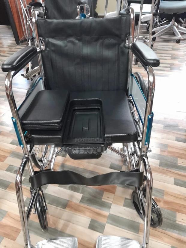 Standard Commode Wheelchair, Maximum Load of 100kgs - main view