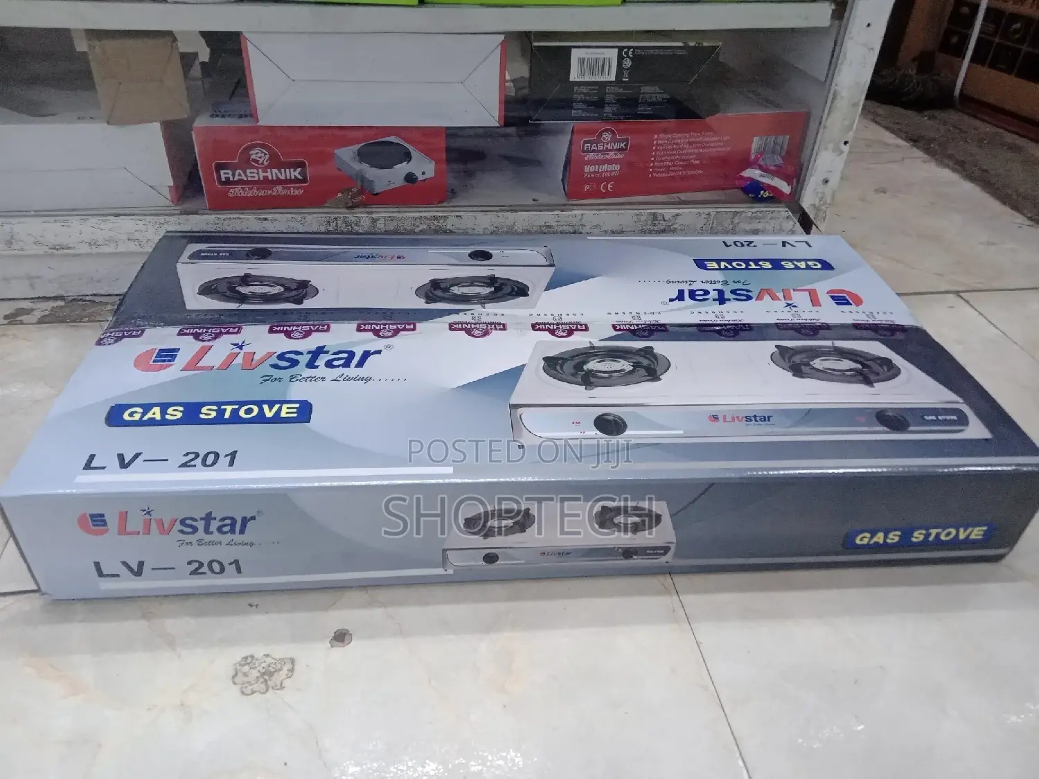 Livstar 2-Burner Table Top Gas Cooker Stainless Steel