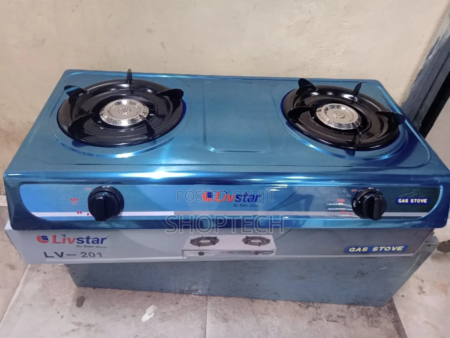 Livstar Gas Cooker/Stove Table Top Stainless Steel 2burner