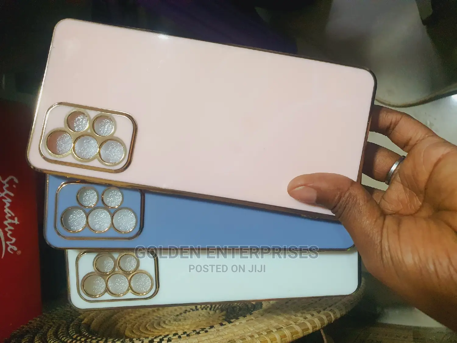 Samsung/Oppo/Real Me/Tecno/Infinix/ iPhone Golden Cases