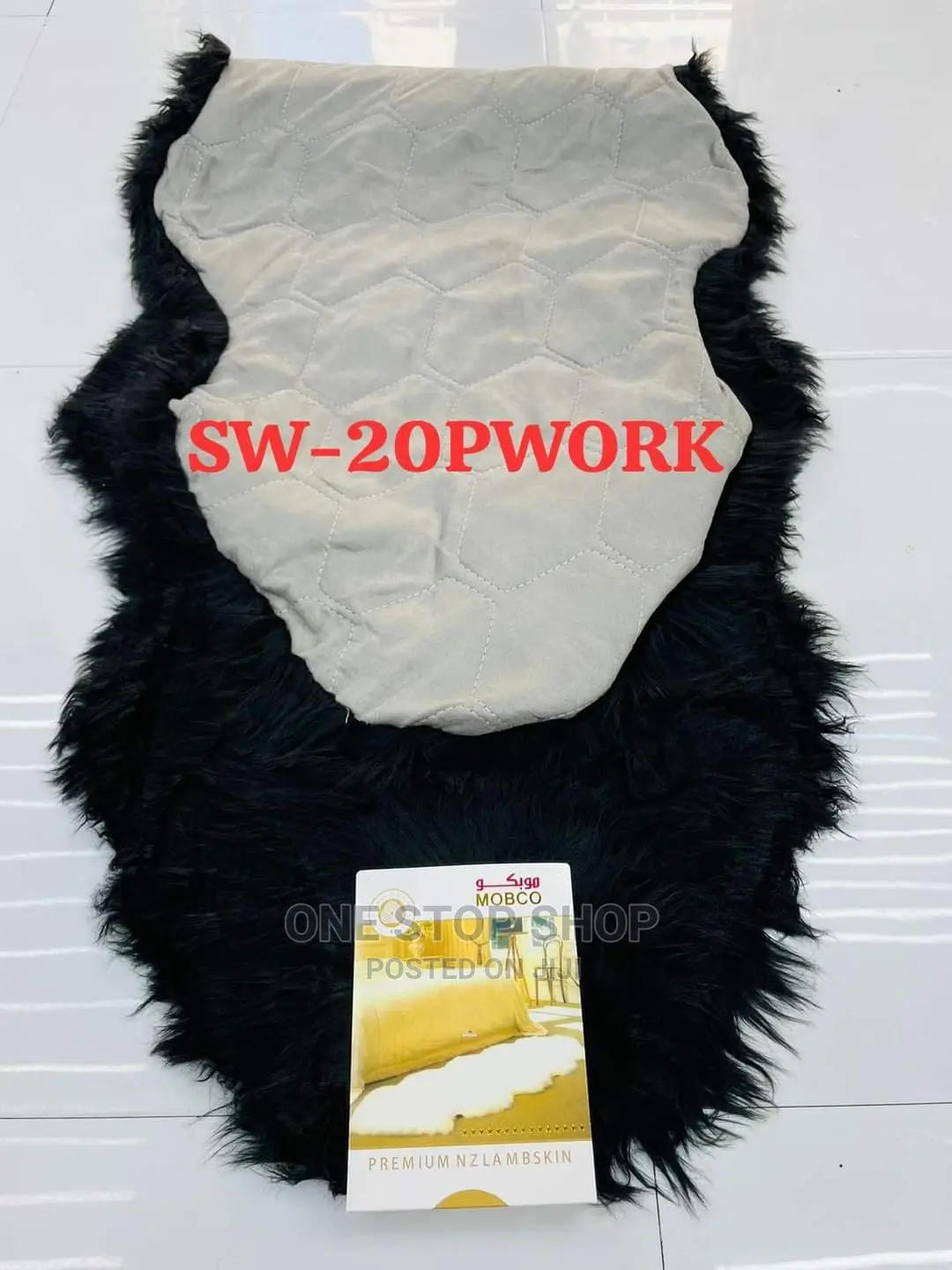 Black Car Dashboard Cover With Fur Material