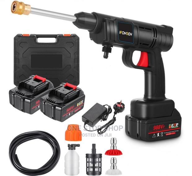 Cordless Carwash Gun With 2rechargeable Emergency Batteries