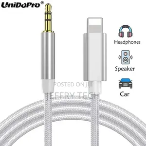3ft for Lighting to AUX Cable Car Converter 3.5mm Jack Male