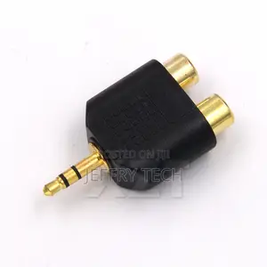 3.5mm Stereo M/F Male Jack Out Plug to 2 RCA Female Splitter