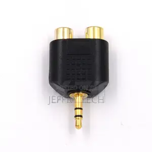 3.5mm Stereo M/F Male Jack Out Plug to 2 RCA Female Splitter