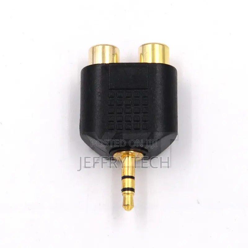 3.5mm Stereo M/F Male Jack Out Plug to 2 RCA Female Splitter