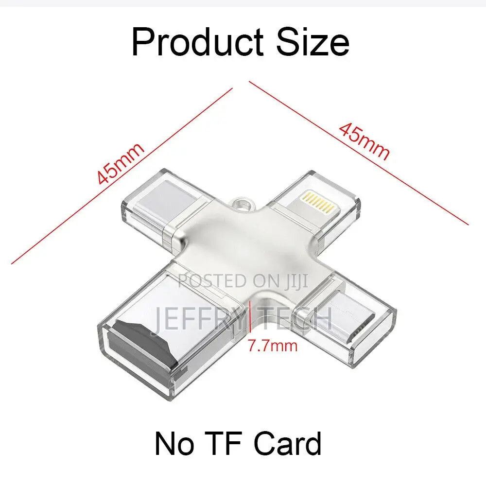 iPhone Android PC USB 3.0 Type-C OTG TF Card Reader Adapter