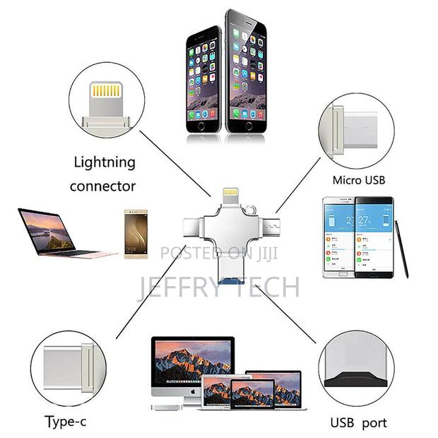 iPhone Android PC USB 3.0 Type-C OTG TF Card Reader Adapter - thumbnail 4
