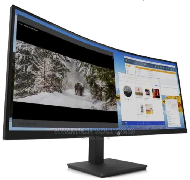 HP M34d 34" WQHD USB-C Curved Monitor Black Color
