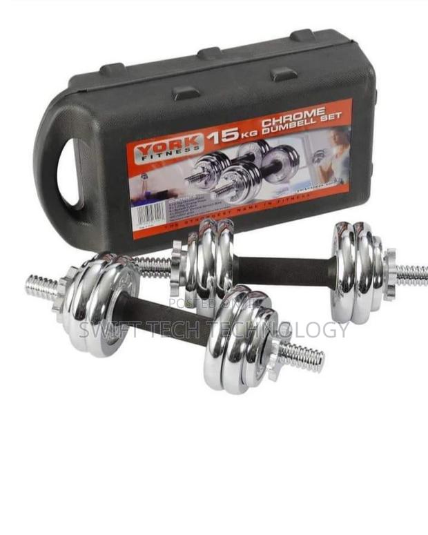 Chrome Dumbbell 15kg . - main view