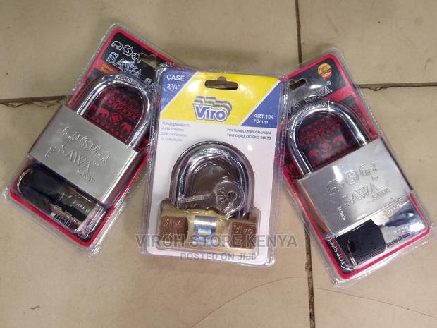 3pcs Padlock Viro 104 / 70mm + 2pcs Sawa 70mm Padlock