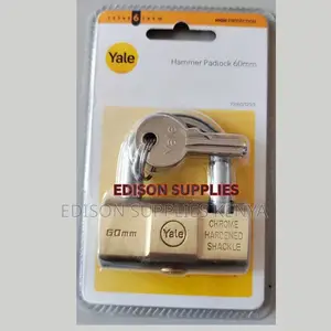 Yale Padlock Hammer Padlock 60mm Chrome Hardened Shackle