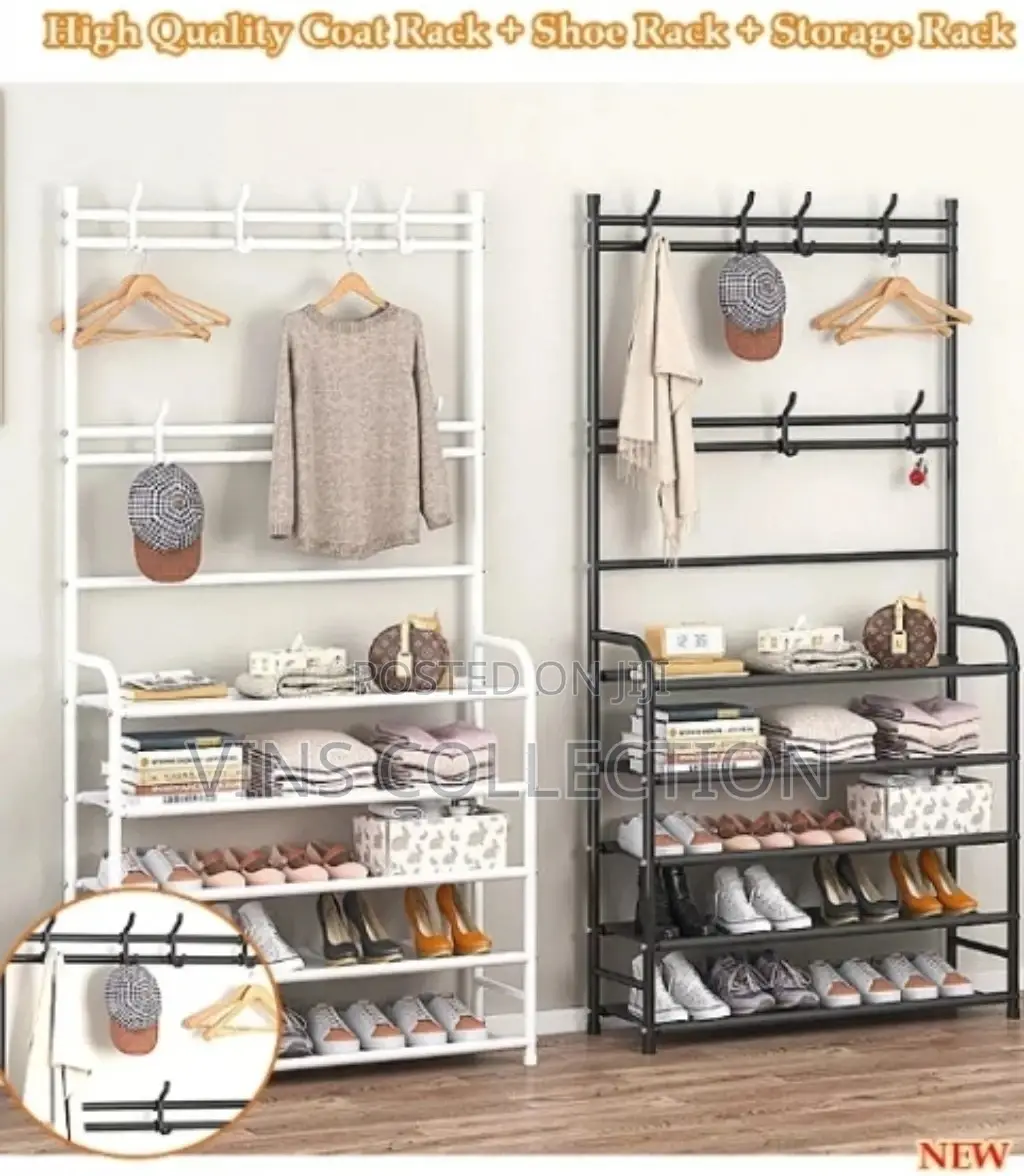 Multi-Functional Shoe Rack With Hangers