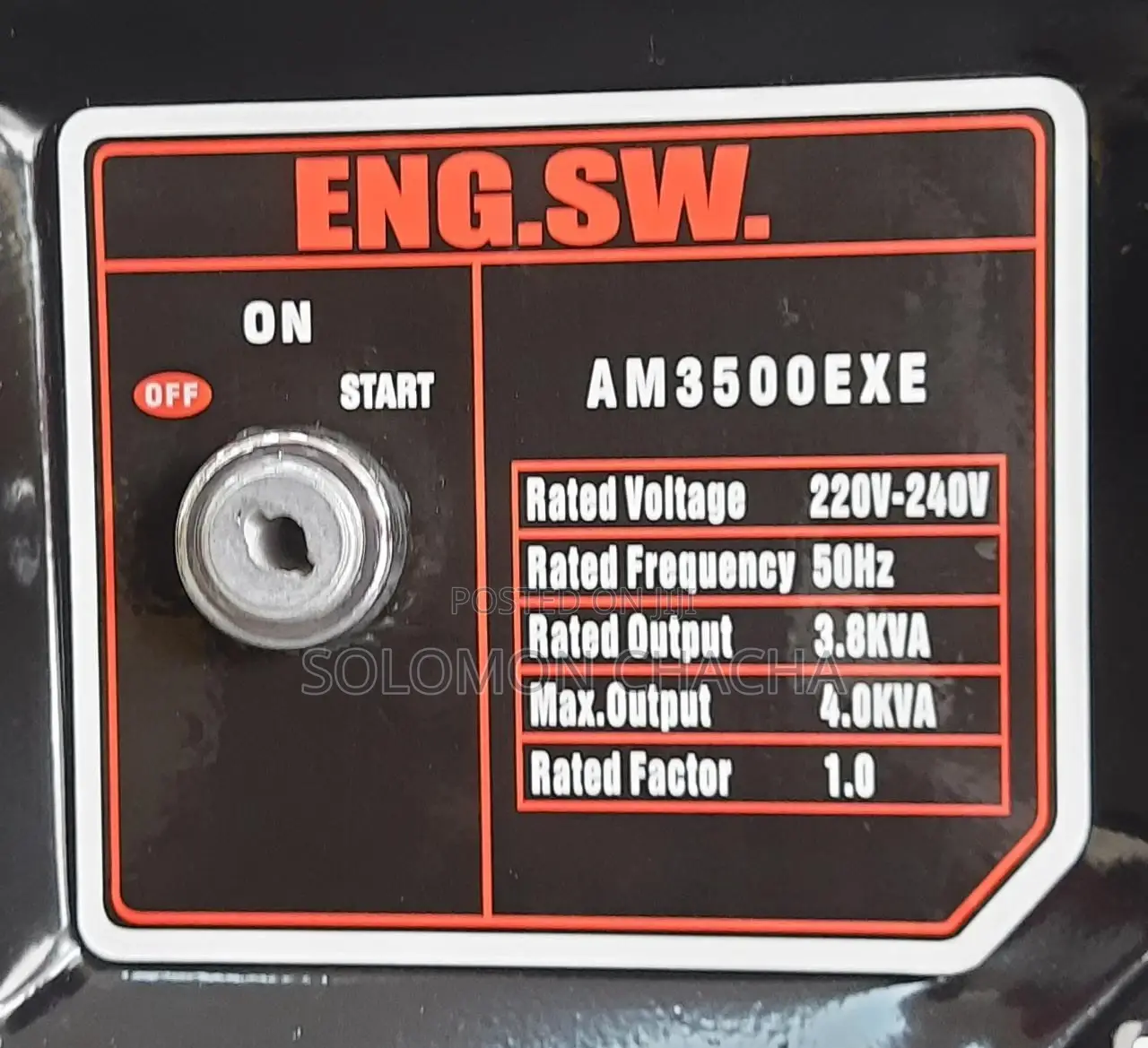 AM3500EXE Astramilano Petrol Generator 3.8kva Key Start