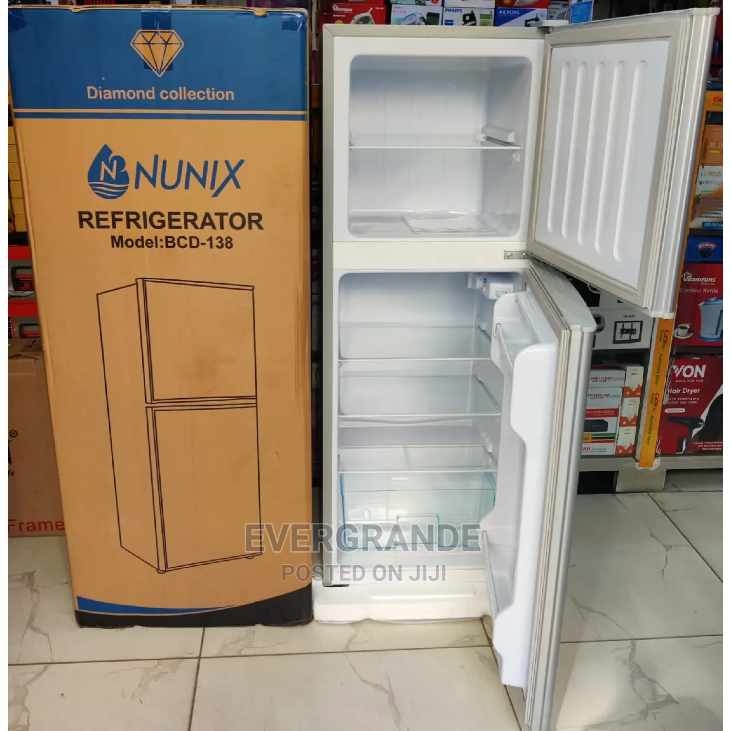 Fridge Double Door 138 Litres Nunix Fridge