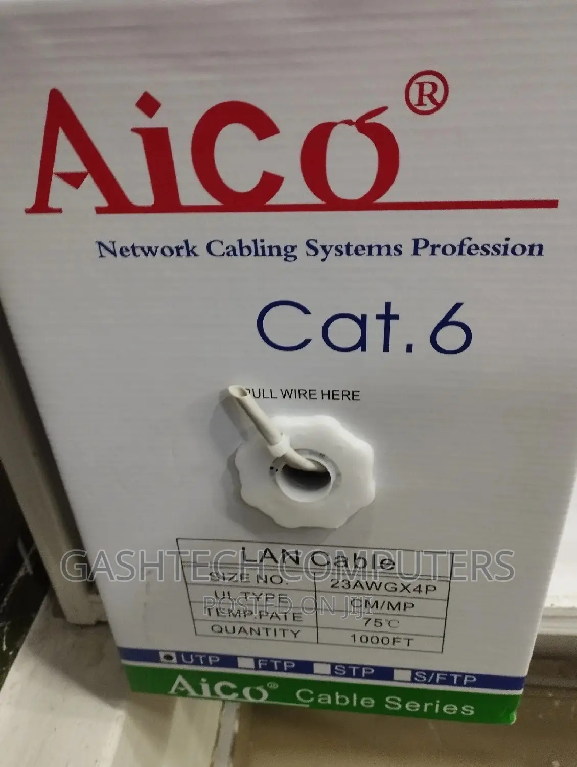 Aico Cat6 Utp Cable 305M Roll