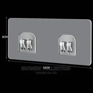 Heavy Duty Clear Adhesive Waterproof Wall Hooks/Stickers