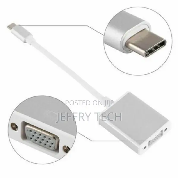 Macbook USB-C 3.1 Type C Male to VGA Female 15-Pins Converto
