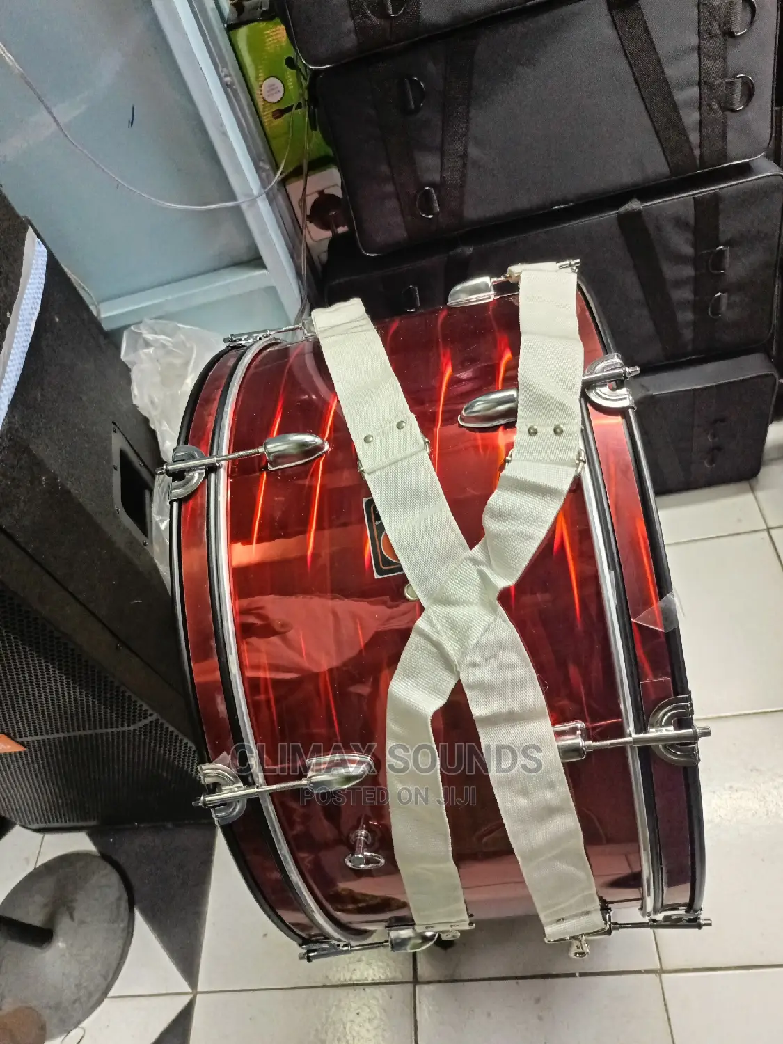 Matching Bass Drum Maroon Red 26