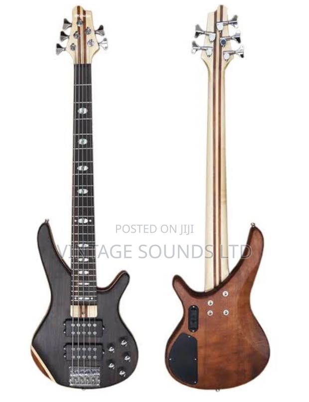 Ibanez 5 Strings Active Bass Guitar With Guitar Cable