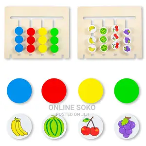 Kids Four-Color Fruit Logic Game Educational Montessori Toy