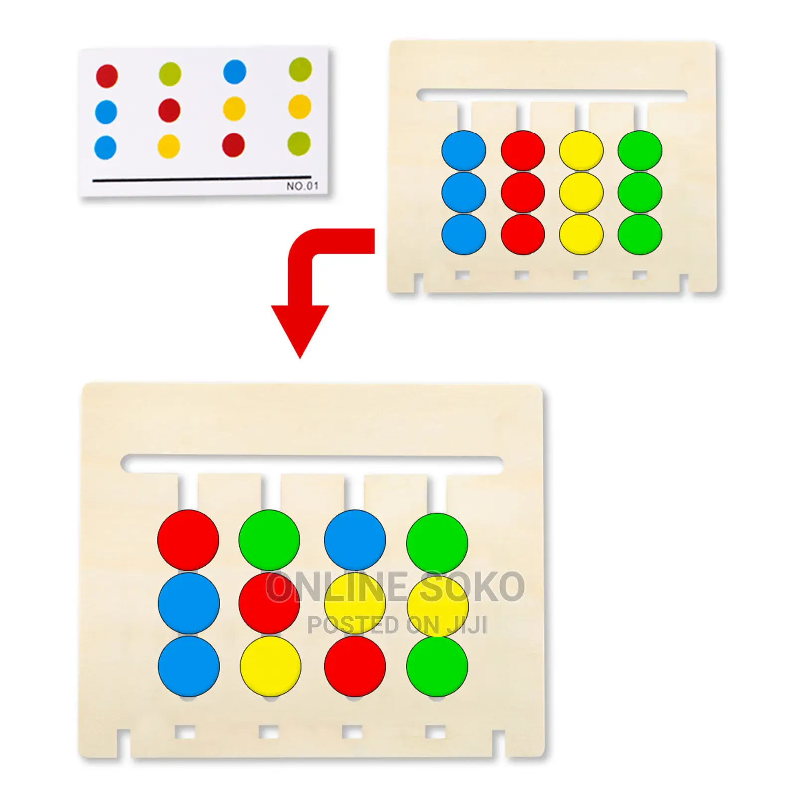 Kids Four-Color Fruit Logic Game Educational Montessori Toy