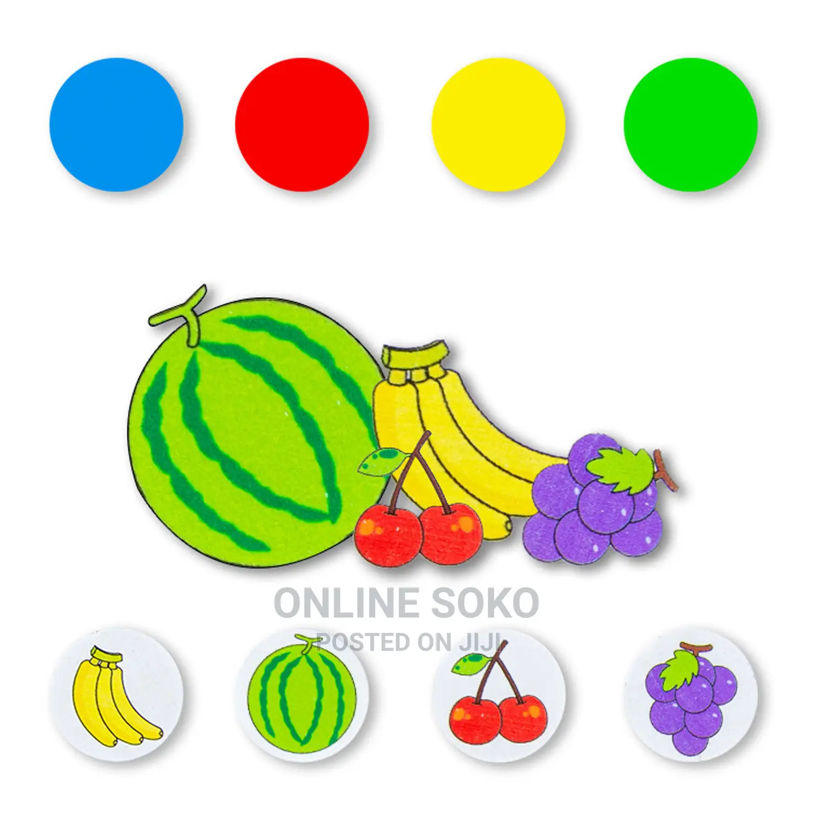 Kids Four-Color Fruit Logic Game Educational Montessori Toy