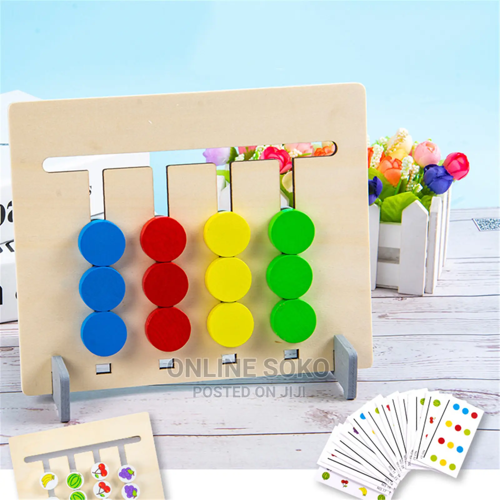 Kids Four-Color Fruit Logic Game Educational Montessori Toy