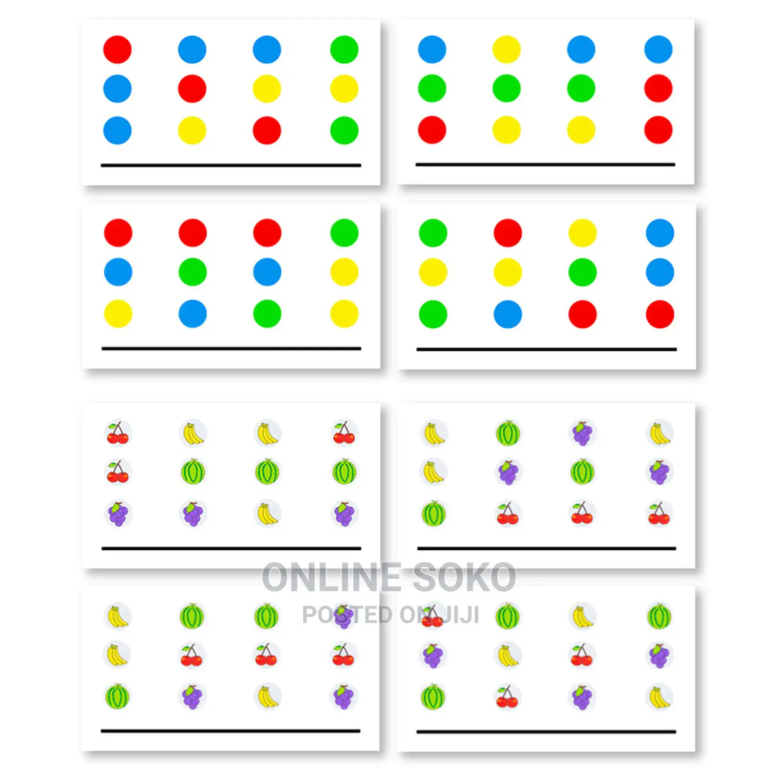 Kids Four-Color Fruit Logic Game Educational Montessori Toy