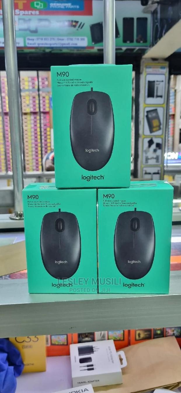 Logitech Wired Mouse M90 Black USB - main view