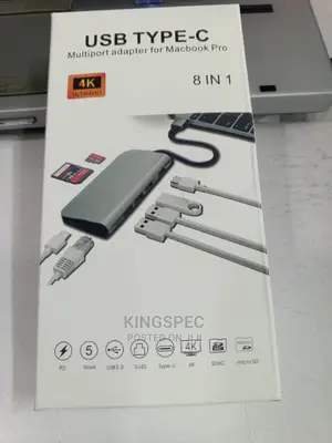 USB Type C 8 in 1 Multiport Adapter