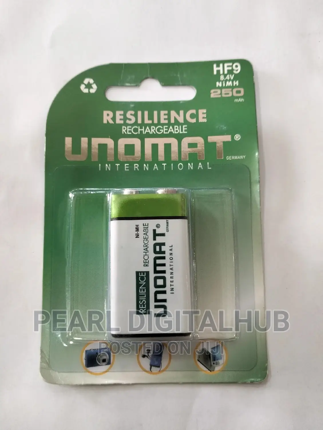 9v Unomat 250 Mah Rechargeable Battery