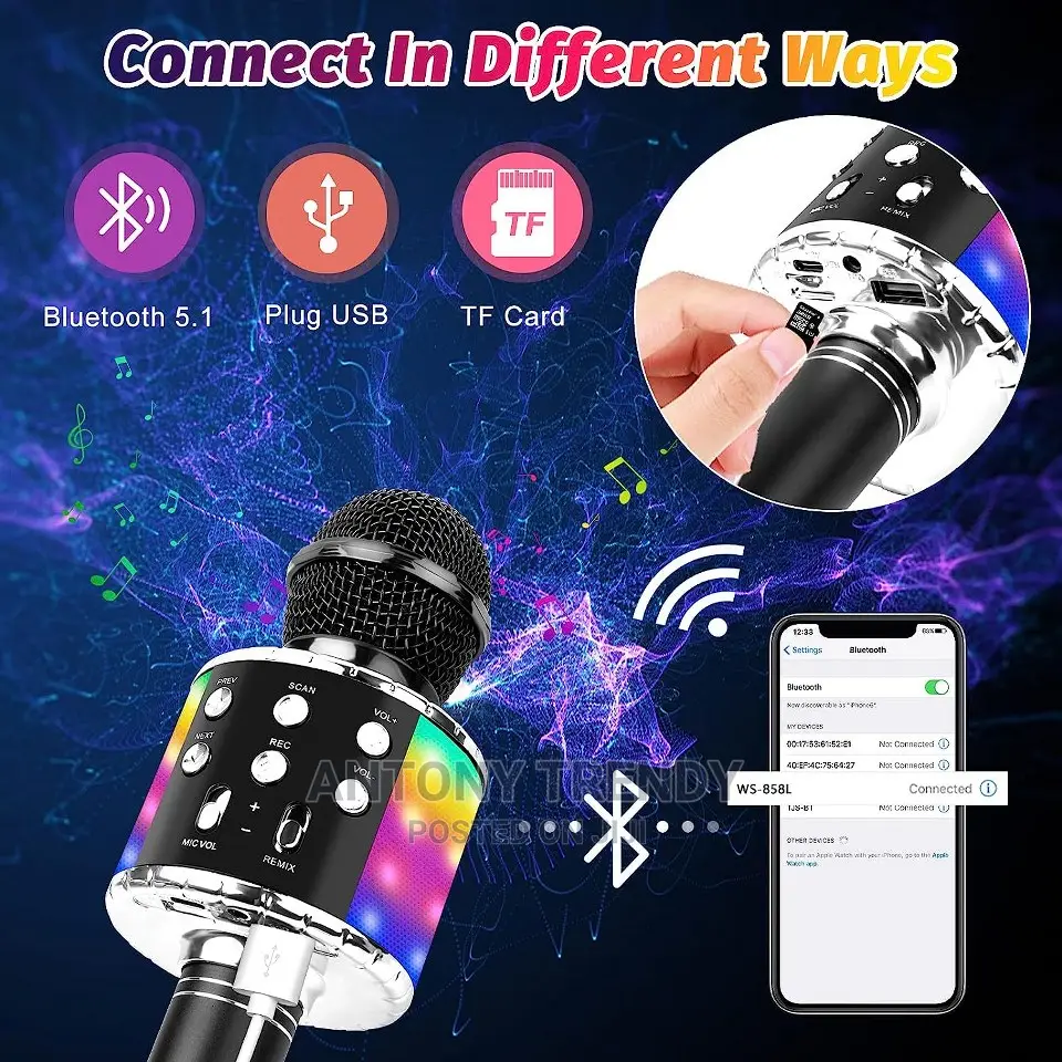 Wireless Bluetooth Karaoke Microphone