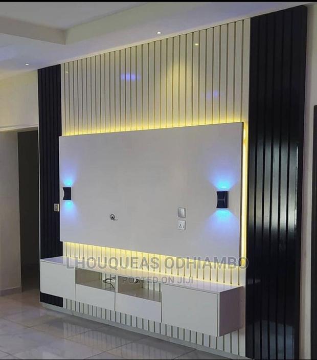 Wpc Fluted Wall Panel Tv Unit - main view