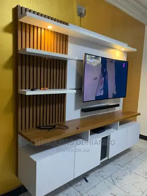 Wpc Fluted Wall Panel Tv Unit